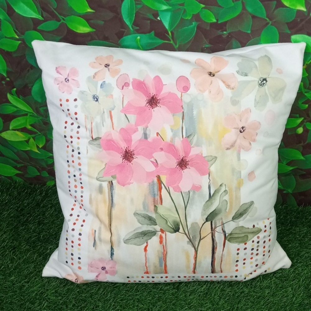 🏠 Spring Floral Polka Dots Throw Pillow